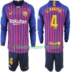 Tenue Barcelone I. Rakitic 4 Enfant Domicile 2018-2019 Maillot de Foot ML
